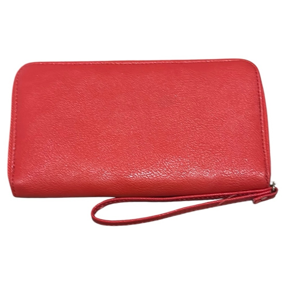 Adrienne Vittadini Red wristlet Wallet with smaller key pouch - Picture 2 of 7